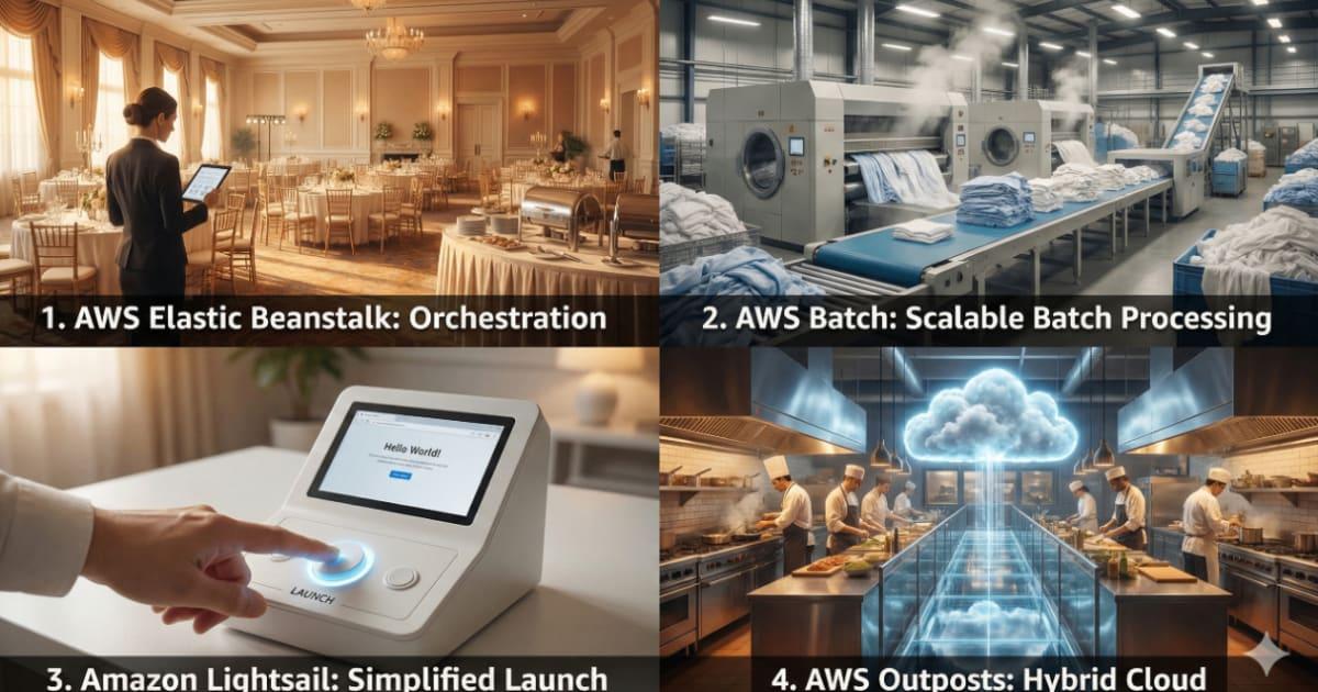 Elastic Beanstalk, Batch, Lightsail y Outposts: Tu kit de herramientas que no conocias en AWS